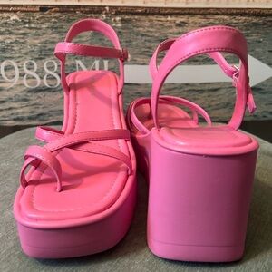 Madden Girl Pink Platform Sandals